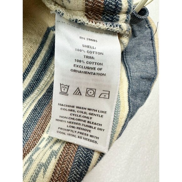 Pendleton Cream and Blue Striped Zip Up Sweater - Picture 10 of 11